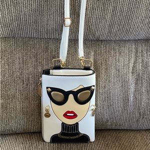RTGGSEL 3D Lady Face Design Crossbody Bag